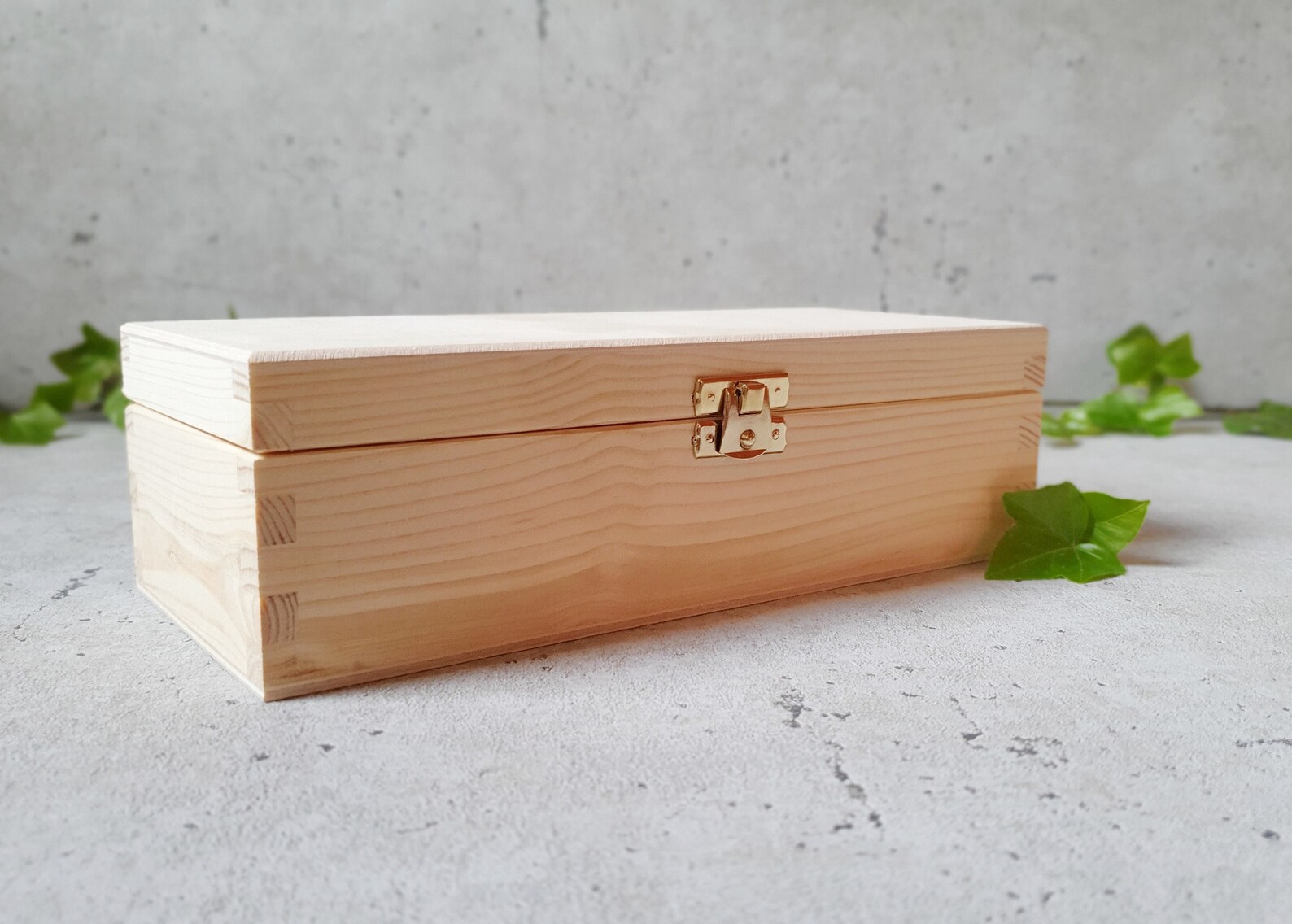 Unpainted Wooden Box. Unfinished Plain Wood Box 230 Etsy