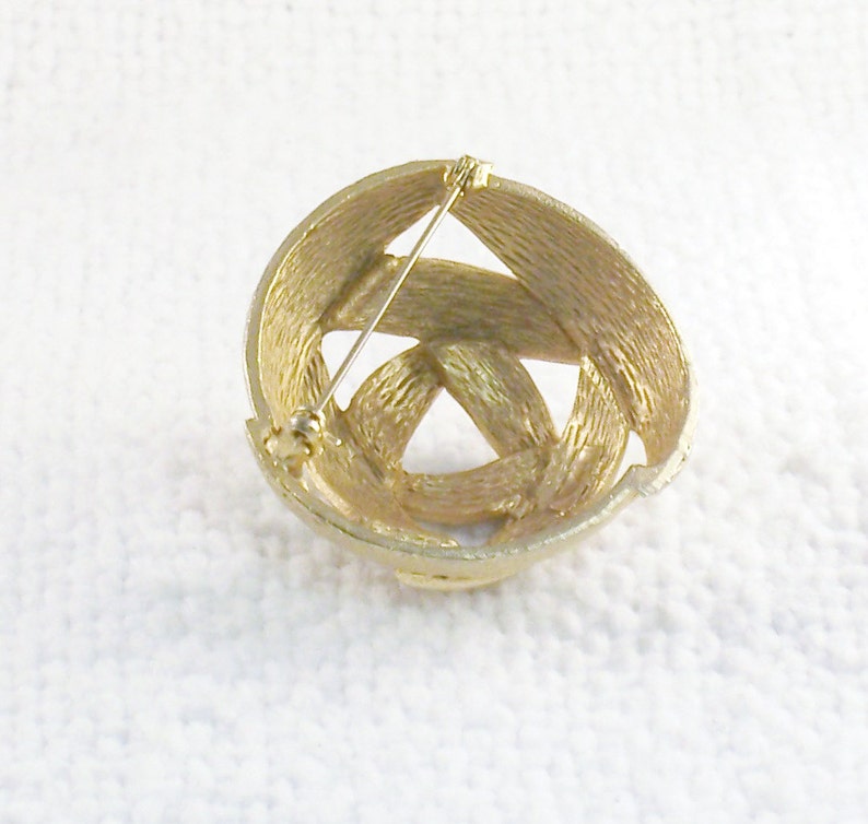 Vintage 1960's Capri Brushed Gold Tone Atomic Brooch Pin | Etsy