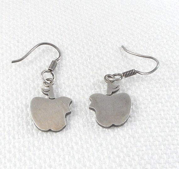 Vintage Sterling Silver Taxco Bitten Apple Earrin… - image 1