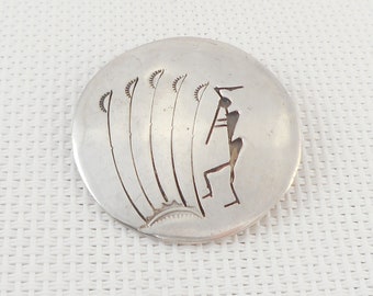 Vintage Norman Honie Sr. Hopi Overlay Necklace Pendant - Etsy