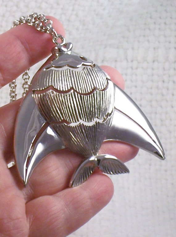 アクセサリー silver 925 vintage 80s 90s fish necklace 900 Silver Vintage Fish Pendant | eBay