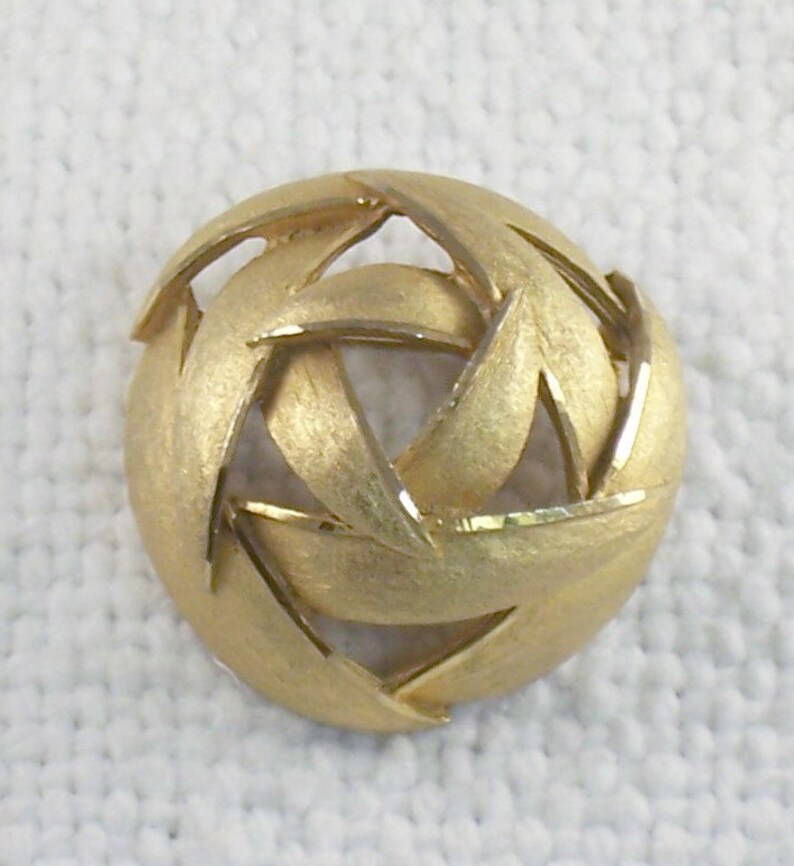Vintage 1960's Capri Brushed Gold Tone Atomic Brooch Pin | Etsy