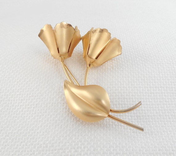 Vintage RARE 1965 Hobe Flowers Locket Brooch Uniq