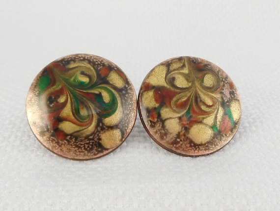 Vintage copper shop earrings
