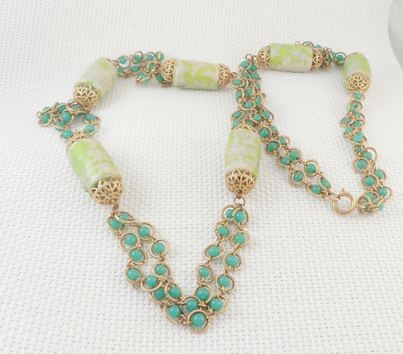 Vintage 1950's Unique Beads Necklace Unique Cellu… - image 3