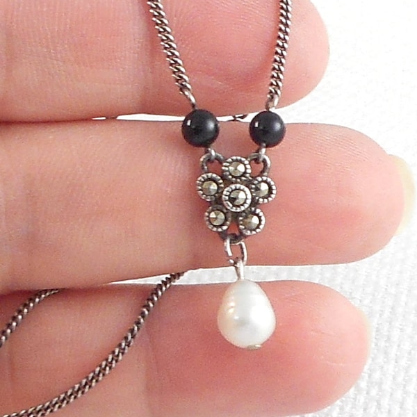 Pearl Drop Necklace Etsy