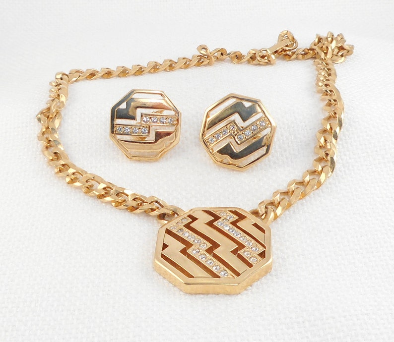 Vintage Centennial Avon Choker and Earrings Set Avon 1986 Choker and Earrings Set 100 Year Anniversary Choker /& Earrings Set Gift for Her
