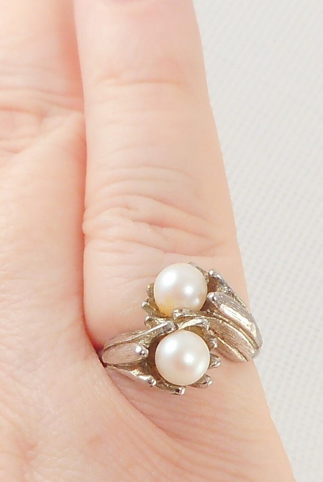 telefoon Shilling vreugde Vintage 1950's Vogue Faux Pearl Lilies Ring Mid Century - Etsy Österreich