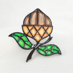 Vintage Unique Enamel Scottish Thistle Brooch Stained Glass Design Scottish Thistle Brooch Celtic Brooch Colorful Scottish Brooch
