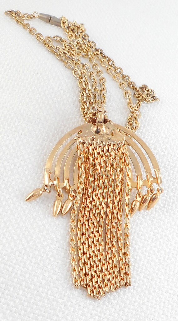 Vintage Victorian Revival Pearl Drop Tassel Neckl… - image 8