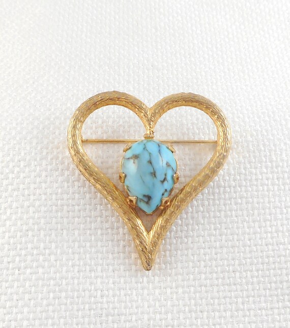 Turquoise 1960/'s Pin and Earrings