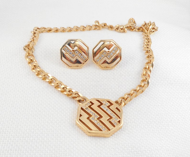 Vintage Centennial Avon Choker and Earrings Set Avon 1986 Choker and Earrings Set 100 Year Anniversary Choker /& Earrings Set Gift for Her