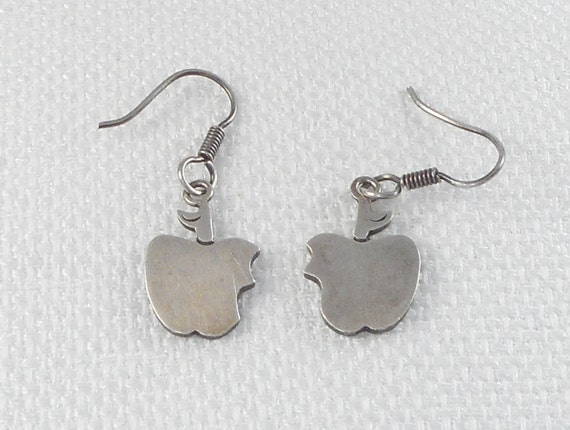 Vintage Sterling Silver Taxco Bitten Apple Earrin… - image 3