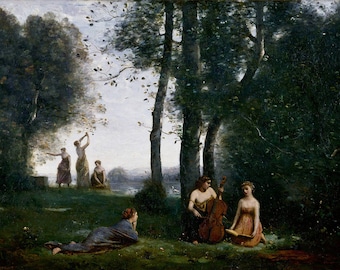 Rebecca at the Well Jean-Baptiste Camille Corot Fine Art Print//Poster