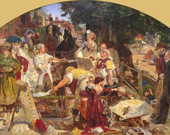 Ford Madox Brown Romeo and Juliet Giclee Canvas Print Poster