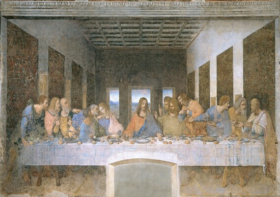 Leonardo Da Vinci Das Letzte Abendmahl Fine Art Etsy