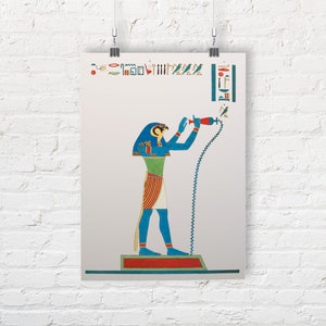Leon Jean Joseph Dubois: Hermes Trismegistus. Illustration from Egyptian Pantheon. Fine Art Print/Poster
