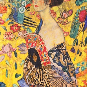 Gustav Klimt: Lady with a Fan (Detail). Fine Art Print/Poster