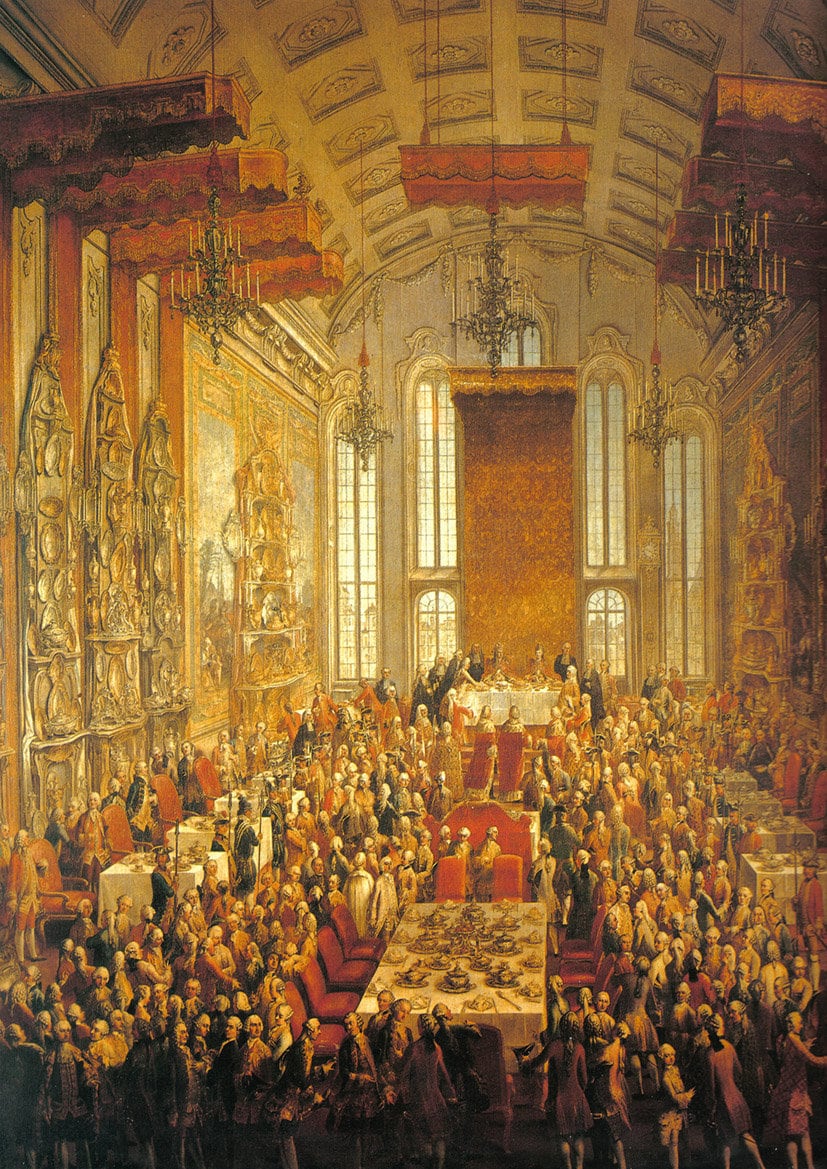 Martin Van Meytens: Coronation Banquet for the Holy Roman Emperor
