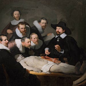 Rembrandt: The Anatomy Lesson of Dr. Nicolaes Tulp. Fine Art Print/Poster. (004302)