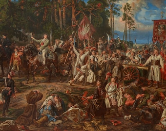 Jan Matejko: Kościuszko at Racławice (1888). Fine Art Print/Poster