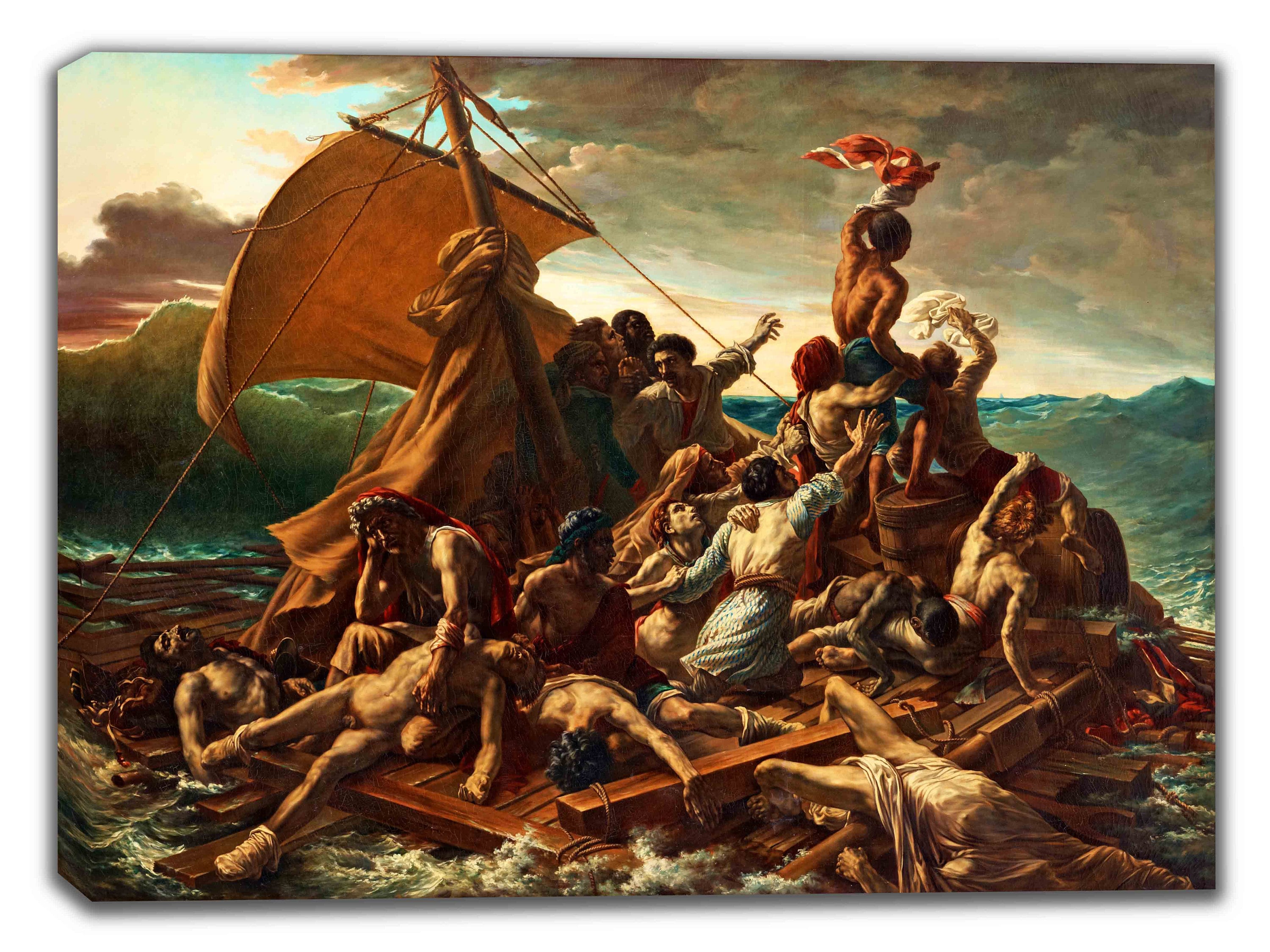 Lienzo de arte impreso de Theodore Gericault: La balsa de la