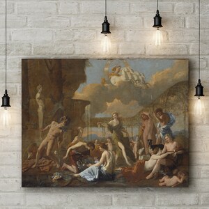 Premium Canvas Art Print of Nicolas Poussin: The Empire of Flora