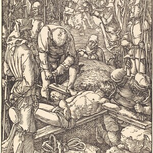 Albrecht Dürer: Cristo pregado na cruz. Impressão / pôster de belas artes