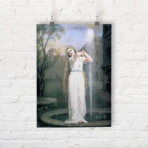 John William Waterhouse: Undine (Nymphe d’eau). Tirage d’art/Affiche