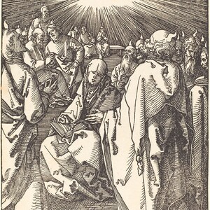 Albrecht Dürer: Pentecostes. Impressão / pôster de belas artes