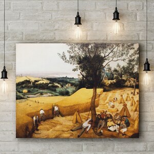 Premium Canvas Art Print of Pieter Bruegel the Elder: The Harvesters