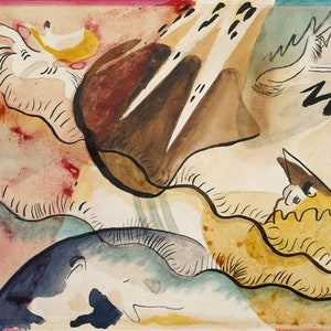 Wassily Kandinsky: Rain Landscape (1911). Abstract Fine Art Print/Poster. Home Decor/Modern Wall Art.