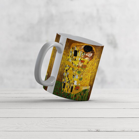 Tasse à thé Klimt le baiser avec infuseur et couvercle