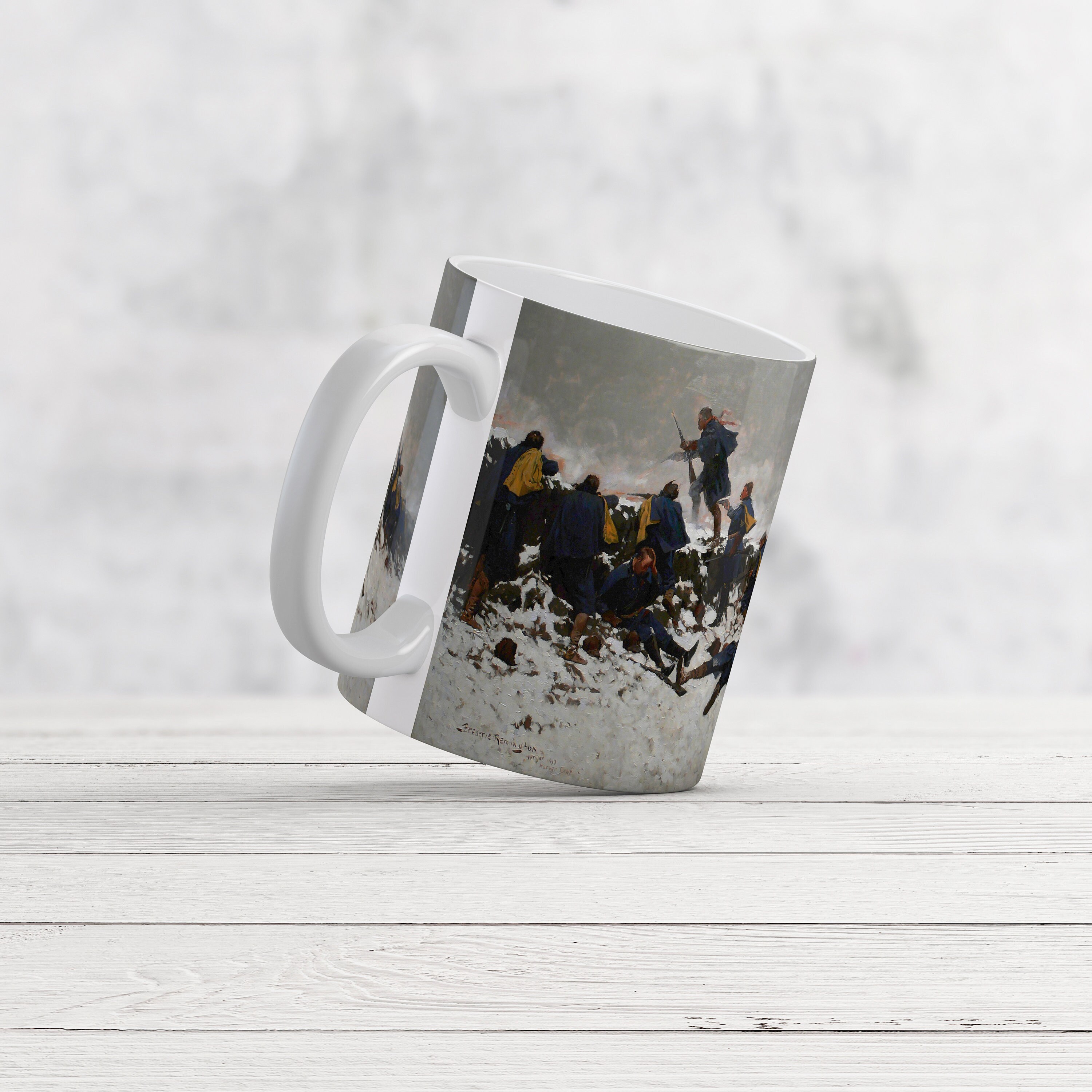 Frederic Remington Through the Smoke Sprang the Daring Etsy