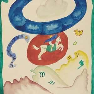 Wassily Kandinsky: The Blue Rider VIII (1911). Abstract Fine Art Print/Poster. Home Decor/Modern Wall Art.