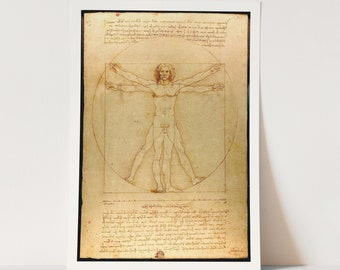 Premium Giclée Print of Leonardo da Vinci: Vitruvian Man.