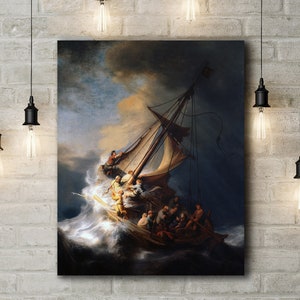 Premium Canvas Art Print of Rembrandt: The Storm on the Sea of Galilee