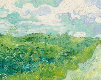 Vincent van Gogh: Green Wheat Fields, Auvers. Fine Art Print/Poster. (003562)