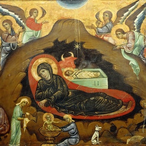 Guido of Siena: Nativity. Fine Art Print/Poster