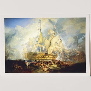 Premium Giclée Print von J. M. W. Turner: Die Schlacht von Trafalgar. Museum Qualität Druck von berühmten Kunstwerken.