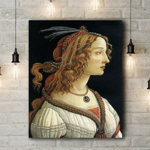 Premium Canvas Art Print of  Sandro Botticelli: Portrait of a Young Woman