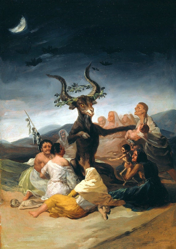 Witches Flight by Francisco de Goya Giclee Canvas Print