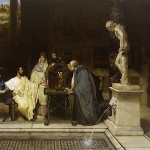 Lawrence Alma-Tadema: A Roman Art Lover. Fine Art Print/Poster. (003811)