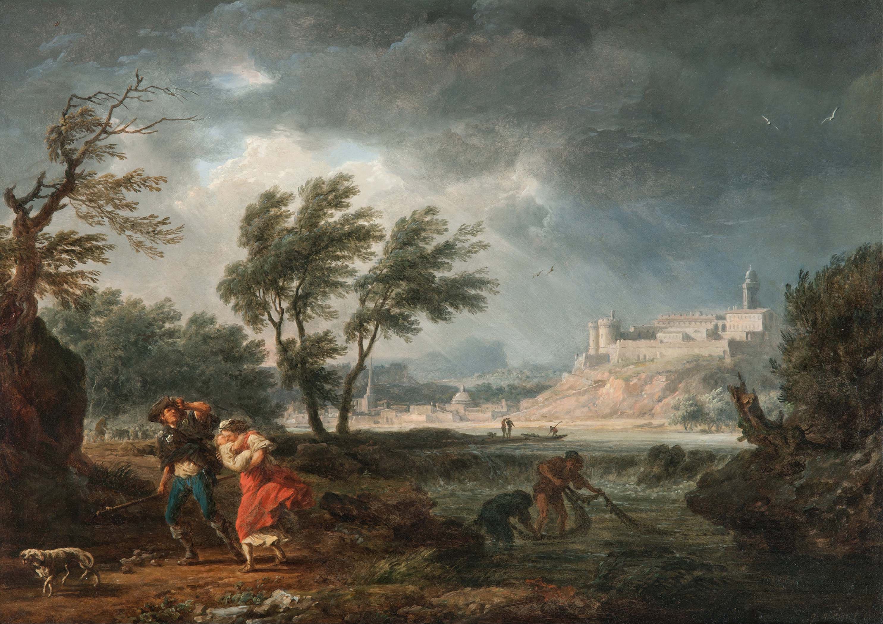 Landscape Canvas Art Print of Claude-Joseph Vernet: The Four Times of Day - Midday.