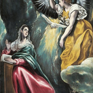 El Greco: A Anunciação. Impressão / pôster de belas artes. (002043)
