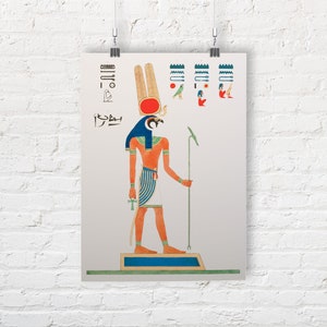 Leon Jean Joseph Dubois: Montu. Illustration from Egyptian Pantheon. Fine Art Print/Poster