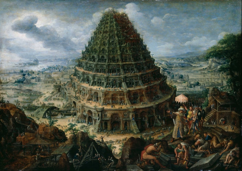 Marten van Valckenborch the Elder: The Tower of Babel. Fine Art Print/Poster 004725 image 1