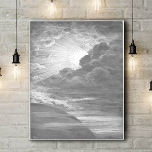 Canvas Art Print of Gustave Dore: The Creation of Light. Large Size (30 x 20 Inches)