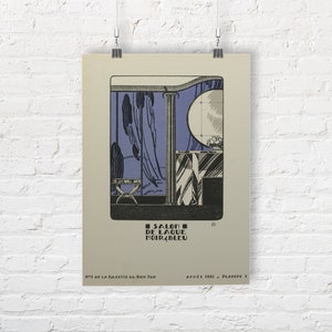 Furnishings and Interiors. Vintage Fine Art Print/Poster