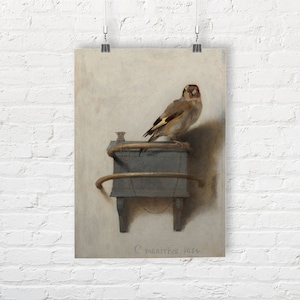 Carel Fabritius: The Goldfinch. Fine Art Print/Poster.